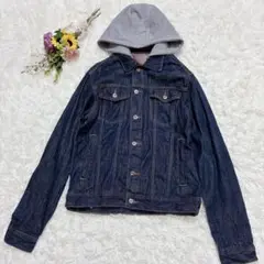 美品✨【Nylaus ナイラス】　フード付き　デニムジャケット　Gジャン　M