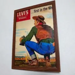 リーバイスLevis　ポスターフレーム付き壁掛けアメリカンレトロ広告⑫