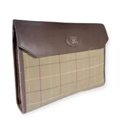 BURBERRY バーバリー　チェック　クラッチバッグ　セカンドバッグ　玉虫