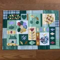 レトロ枕カバー　35×50cm用　グリーン