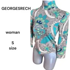 GEORGESRECH✨長袖 トップス 速乾素材 ペイズリー柄
