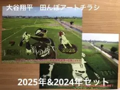 大谷翔平　田んぼアート　2025年　2024年　チラシ　セット