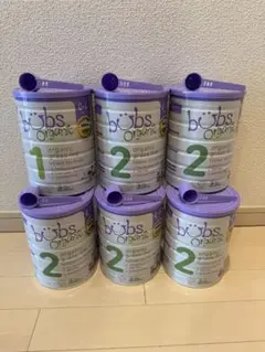空き缶bubs Organic 有機粉ミルク 6缶