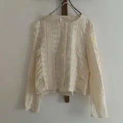 AMERI アメリ 刺繍レースたっぷりブラウス