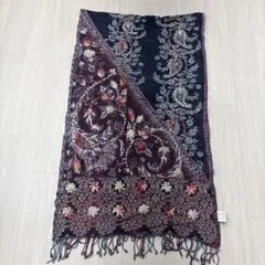 インド製 ジャガード アクリル レーヨン ストール ショール