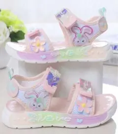 面ファスナーウサギサンダル19cm