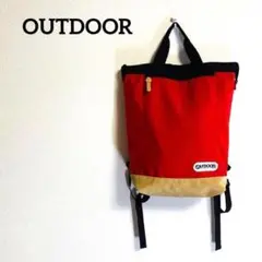 OUTDOOR アウトドア リュックサック バックパック 赤 鞄 バッグ レッド