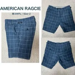 AMERICAN RAGCIE チェック柄ショートパンツ サイズ-2