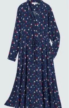 UNIQLO レーヨンプリントシャツワンピース