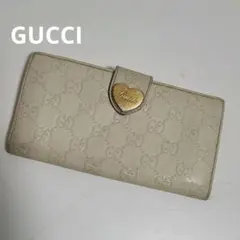 グッチ GUCCI 長財布 Wホック 二つ折り ハート 金具付き 人気 激安