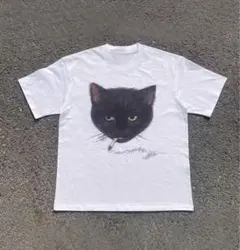 アニマルシャツ　スモーキングキャットTシャツ