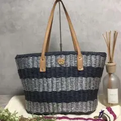 【美品工房】極美品 Tory Burch(トリーバーチ)ハンドバッグ ネイビー