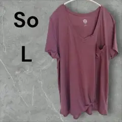値下げ歓迎✨So 【L】エスオーリラックスフィット Tシャツ 落ち着いたパープル