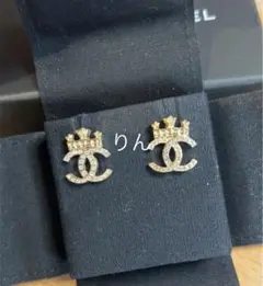 新品未使用 CHANEL 王冠ピアス