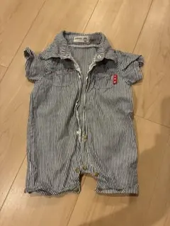 CROISSANCE BEBE ストライプロンパース 80
