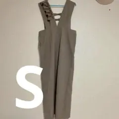 【連休セール中！】しまむら　ジャンスカ S（mir..×ririka） ベージュ