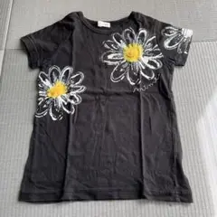 KP 花柄デザイン Tシャツ 120cm 黒