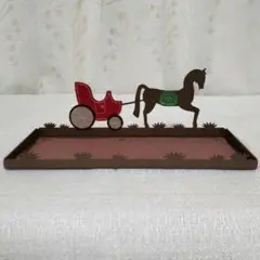 Rosier ロジエ トレイ 小物入れ 赤い馬車 ブラウン