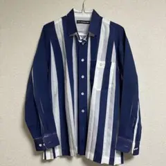 ISSEY MIYAKE プリーツ　ストライプ　シャツ
