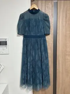 【値下げ可能】リプリート　お呼ばれドレス　ブルーグリーン