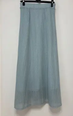 春向けナチュラル　レースのロングスカート　ミント　未使用　Ｍサイズ