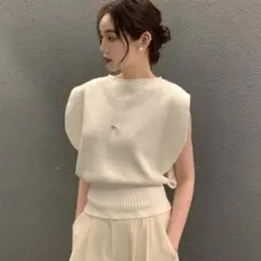韓国 白 カットソー ニット しろ M ホワイト ボトルネック
