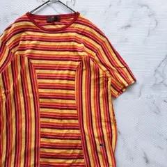 ✨美品✨エトロマルチストライプ　半袖T s 刺繍ロゴ