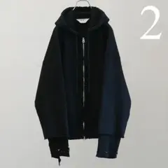2 アンセルム　レイヤード　フーディー 伊勢丹　ANCELLM 黒