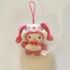 マイメロ　どうぶつ着ぐるみマスコット　キーホルダー　（パンダ）