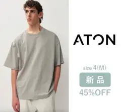 新品4.5割引 ATON エイトン スビンコットンTシャツ M ciota