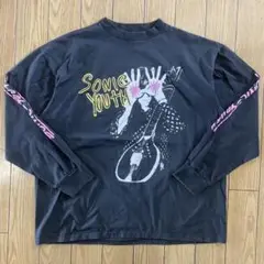 SONIC YOUTH シングルステッチ バンド ロンT 古着 黒 XLサイズ