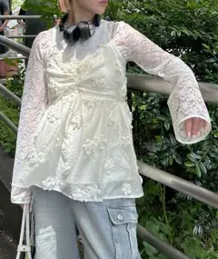 ぐるぐるフラワーキャミ