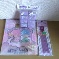 サンリオ　キキララ　リトルツインスターズ　星形クリップ　銀テホルダー