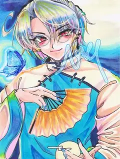 オリジナルイラスト アナログイラスト 男の子 コピック