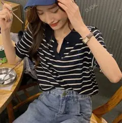 Honeyspot カジュアル ストライプ Tシャツ