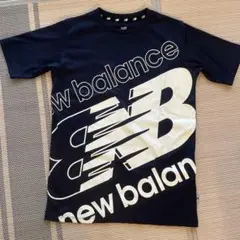 new balance ロゴプリント Tシャツ 150JPN ネイビー