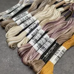 【大特価】ハンドメイド　タッセルフリンジ　コスモ刺繍糸　おまとまめ12本セット