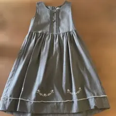グレー 刺繍付き ワンピース 130