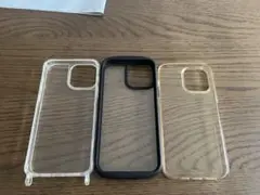 iPhone用ケース クリア ブラック クリア3点セット