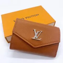 美品 ルイヴィトン ポルトフォイユ ロックミニ 三つ折り財布 ブラウン