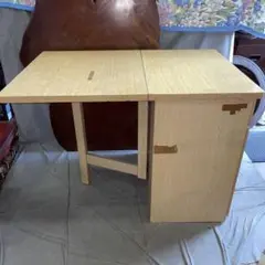 テーブル付き収納ボード　サイドテーブル 収納棚　キッチンボード　DIY作業台