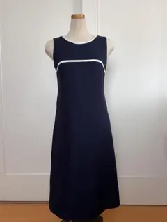 ネイビー ノースリーブ ワンピース