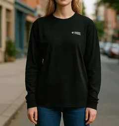 美品 Kaepa Tシャツ Lサイズ 黒 ロゴ入り シンプル 長袖 スポーツ