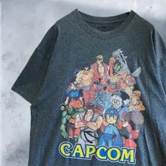 BDDE キャラ Tシャツ 古着 グレー カプコン 昭和 平成 レトロ ゲーム