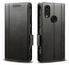 Android One S10 S10-KC レザーケース (Black)