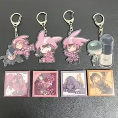 【まとめて8点セット】ガンゲイルオンライン アクリルキーホルダー 缶バッジ