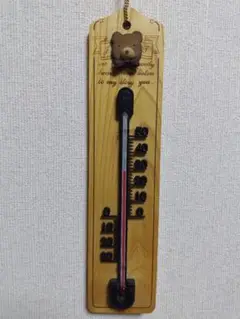 限定1点♡可愛いテディベアの木製 温度計　-30℃〜50℃