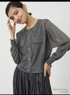 新品 試着のみ PLST プラステ　シアーカーディガン