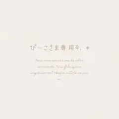 ぴーこさま専用 ⚘ . * ・˚