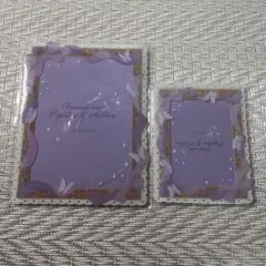 フクヤ パピヨン＆リボン カードケース パープル